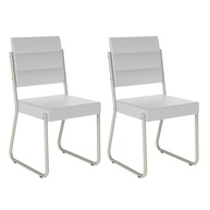 Conjunto com 2 Cadeiras 1736 Carraro Branca - Design Moderno e Conforto Duradouro - imagem 4