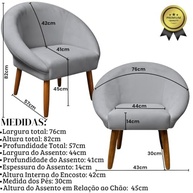 Kit 2 Poltronas Cinza com Pés Palito - Design Moderno para Salas de Espera e Recepção - imagem 3