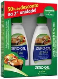 Zero-Cal - Stévia Kit 2 Adoçantes Líquidos - Natural, Saboroso e Sem Calorias - 2x80ml - imagem 1