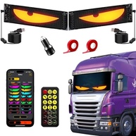 Ojos Diabólicos LED Programáveis 59.9x12cm: 2 Peças para Para-brisa de Carro com Controle Remoto e App Bluetooth - imagem 2