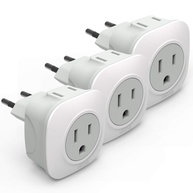 Pacote com 3 Adaptadores de Tomada Europeu VINTAR 2 em 1: Carregue 2 Dispositivos + 2 USB na Europa! - imagem 1