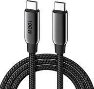 Cabo USB-C para USB-C 2 Metros 100W - Carregamento Rápido - Compatível com Smartphones, Notebooks e Dispositivos Tipo C - Design Resistente em Nylon Trançado - imagem 1