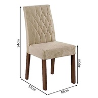 Kit 2 Cadeiras de Jantar Rustic/Imperial 4256 Madesa - Conforto e Estilo para sua Sala - imagem 2
