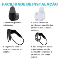 Suporte de Parede Premium para Cabo Carregador Tipo 2 - Organize seu Veículo Elétrico BYD, Audi, Volvo, BMW - ARTBOX3D - imagem 4
