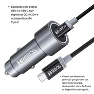 Carregador Veicular Universal 2 Portas (USB-A + USB-C PD 20W) - Carregamento Rápido para Carro - imagem 3