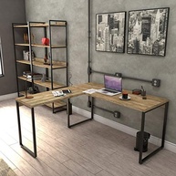 2-pecas-em-funcional-a-carvalho-escrivaninha-design-l-moderno-trevalla-e-mesa-kuadra-ml150-a