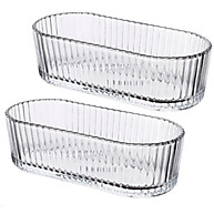 2 Petisqueiras Vidro Oval 17cm Cameratta – Elegância na Mesa - imagem 1