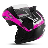 Capacete Escamoteável Pro Tork V-Pro Jet 2 Carbon Preto/Rosa - Segurança e Estilo - imagem 2