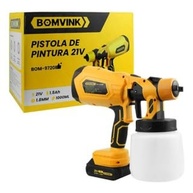 Pistola Pulverizadora de Tinta Elétrica 21V Portátil 125W com 2 Baterias Recarregáveis 1000ml –Pintura Automotiva, Paredes e Madeira - imagem 2
