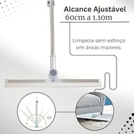 Rodo Vassoura Mágica 2 em 1 com Raspador de Silicone 50cm - Limpeza Eficiente para Vidros, Pisos e Superfícies - imagem 3