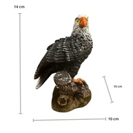 Kit 2 Estatueta Águia Gavião em Resina - Decoração e Repelente Natural para Pombos e Passaros - 14cm - imagem 4