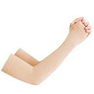 2 Pares Manguito Proteção Solar UV Fina Braço Seda Masculina Feminina Respirável 40cm - imagem 2