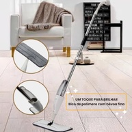 Mop Spray 2 em 1 com Reservatório 350ml e Refil Microfibra Lavável - Cabo Giratório 360° para Limpeza Rápida e Prática - imagem 4