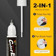 Tinta de Retoque para Carros 2 em 1 - Caneta de Reparo de Arranhões com Secagem Rápida e Cobertura Impecável - imagem 3