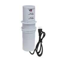 Torre de Tomada Totem Slim Automático: 2 Tomadas 20A + USB 3.5A Branco - Elegância e Praticidade! - imagem 1