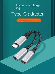 Adaptador USB-C 2 em 1: Carregue Rápido e Transmita Áudio! - imagem 2