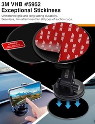 Disco Adesivo 3M VHB 95mm: Fixação Segura para Suportes de Carro (2 Discos + 2 Almofadas) - imagem 5