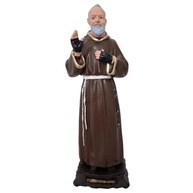 Imagem de São Padre Pio em Borracha Inquebrável - 20 cm | Detalhes Ricos e Resistente a Quedas - imagem 2