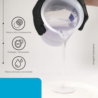 Resina Epóxi Clear 2.0 Baixa Viscosidade UV Kit 300g: Transparência Impecável e Brilho Duradouro - imagem 4