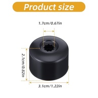 Kit 20 Tampas Porca Roda 17mm Universal Preta + Ferramenta Josojoou - imagem 3