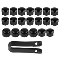 Kit 20 Capas Protetoras Aro Porca Roda 17mm TEUOPIOE - Antirroubo e Antiestilhaço (Preto) - imagem 1