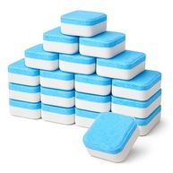 Kit 20 Pastilhas Efervescentes para Limpeza Profunda de Máquina de Lavar - Antibacteriana, Sem Cheiro, Fácil Uso - imagem 1