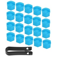 Kit 20 Tampas Protetoras de Calota Central para Roda de Carro (Azul Universal 17mm) - imagem 5