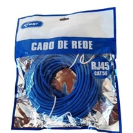 Cabo de rede 20 metros RJ45 Montado azul Cat5e - imagem 3