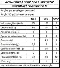 Grings Aveia Flocos Finos Sem Glúten 200 G - imagem 1