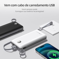 Power Bank 20000mAh: Carregador Portátil Rápido com Múltiplas Portas para iOS e Android - imagem 5