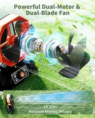 Ventilador Portátil coldSky 20000mAh com Motores Duplos, 8 Velocidades, 4 LEDs e Controle Remoto - Ideal para Camping, Emergências e Ambientes Externos - imagem 4