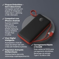 Power Bank 20000mAh: Carregador Portátil Turbo Charge com Múltiplas Portas e Display Digital - imagem 3