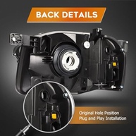 Farol Nissan Frontier XE 2001-2004: Visual Renovado e Segurança com Lente Transparente e Acabamento Preto Cromado - imagem 5