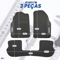 Tapete Veicular Emborrachado 3 Peças Fiesta 2001-2014 - Proteção e Estilo Premium - imagem 3