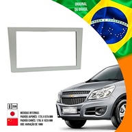 Moldura 2 Din 7" Fiamon Prata para Vectra GT, Meriva, Corsa e Montana (2002-2011) - imagem 4