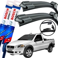 Kit Palhetas Limpador Parabrisa Bosch FIAT Strada/Siena 2002-2015 Originais - imagem 1