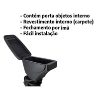 Apoio de Braço Courvin Grafite para Tr4 (2002-2015+) com Porta Objetos e Fechamento Magnético - imagem 4
