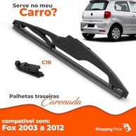 Palheta Limpadora Para-Brisa Traseiro Vigia Fox 2003-2012 Carenada 12" Silicone - imagem 4