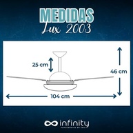 Ventilador de Teto Infinity Lux 2003 3 Pás MDF Cobre com Pás Tabaco 220V - imagem 3