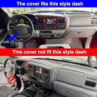 Capa de Painel Personalizada Cinza Escuro para Ford F250/F350/F450/F550 Super Duty 2005-2007 - imagem 3