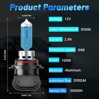 Lâmpadas de Farol Halógeno 9005+9006 para Chevy Silverado 1999-2006: 400% Mais Brilho, 6500K Branco Frio, IP68 - imagem 3