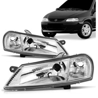 Par de Faróis Cromados para Chevrolet Celta (1999-2006) - Renove o Visual! - imagem 1