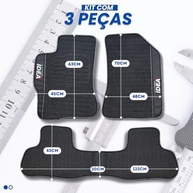 Jogo de Tapetes Automotivos Emborrachado para Fiat Idea 2006-2011 - Proteção Completa e Fácil Limpeza - imagem 3