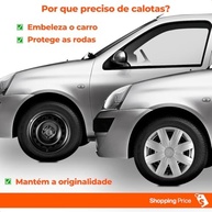 Kit 4 Calotas Aro 14 Clio Logan 2007-2008 Prata Grid - Design Grid e Fixação por Parafusos - imagem 3