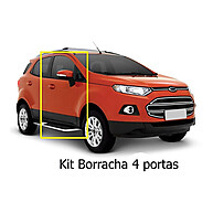 Vedação Ecosport: Kit Borrachas Portas (2007-2012) - imagem 2