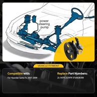 Bomba de Direção Hidráulica 21-5479 para Hyundai Santa Fe 2007-2009 2.7L - Qualidade e Desempenho - imagem 4