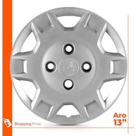 Kit 4 Calotas Fiesta Street Aro 13 Prata Grid - Cubo Baixo (2003-2007) - imagem 4