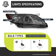 Faróis de LED para Toyota Camry 2007-2009: Iluminação Potente e Design Moderno - imagem 5