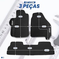 Jogo de Tapetes Automotivos Emborrachados para Nissan Sentra 2007-2014 (3 Peças) - Proteção e Estilo - imagem 3