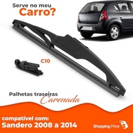 Palheta Limpadora Para-Brisa Traseiro Sandero 2008-2014 Vigia Carenada 15" Silicone - imagem 4